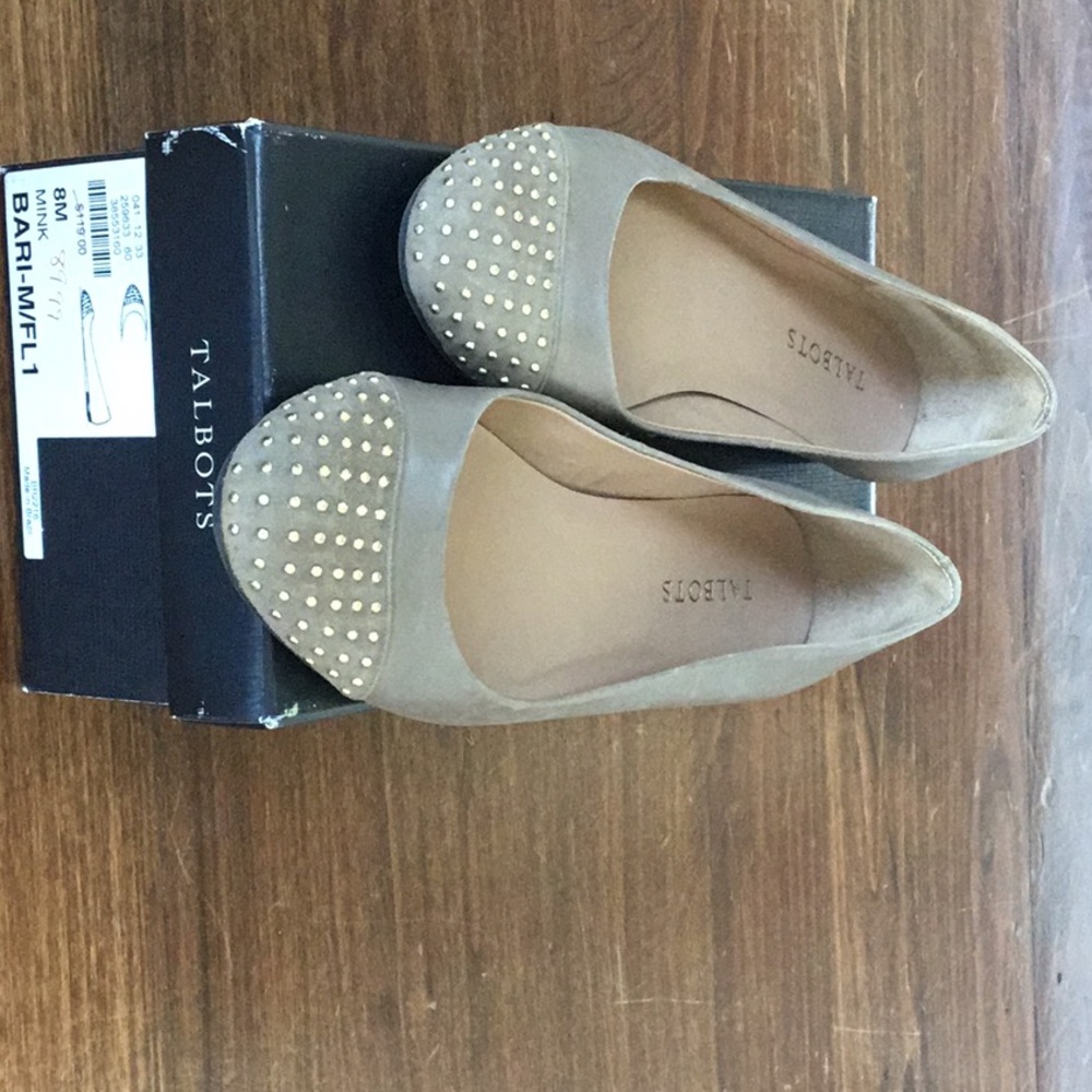Talbots Flat “Mink” leather Size 8M